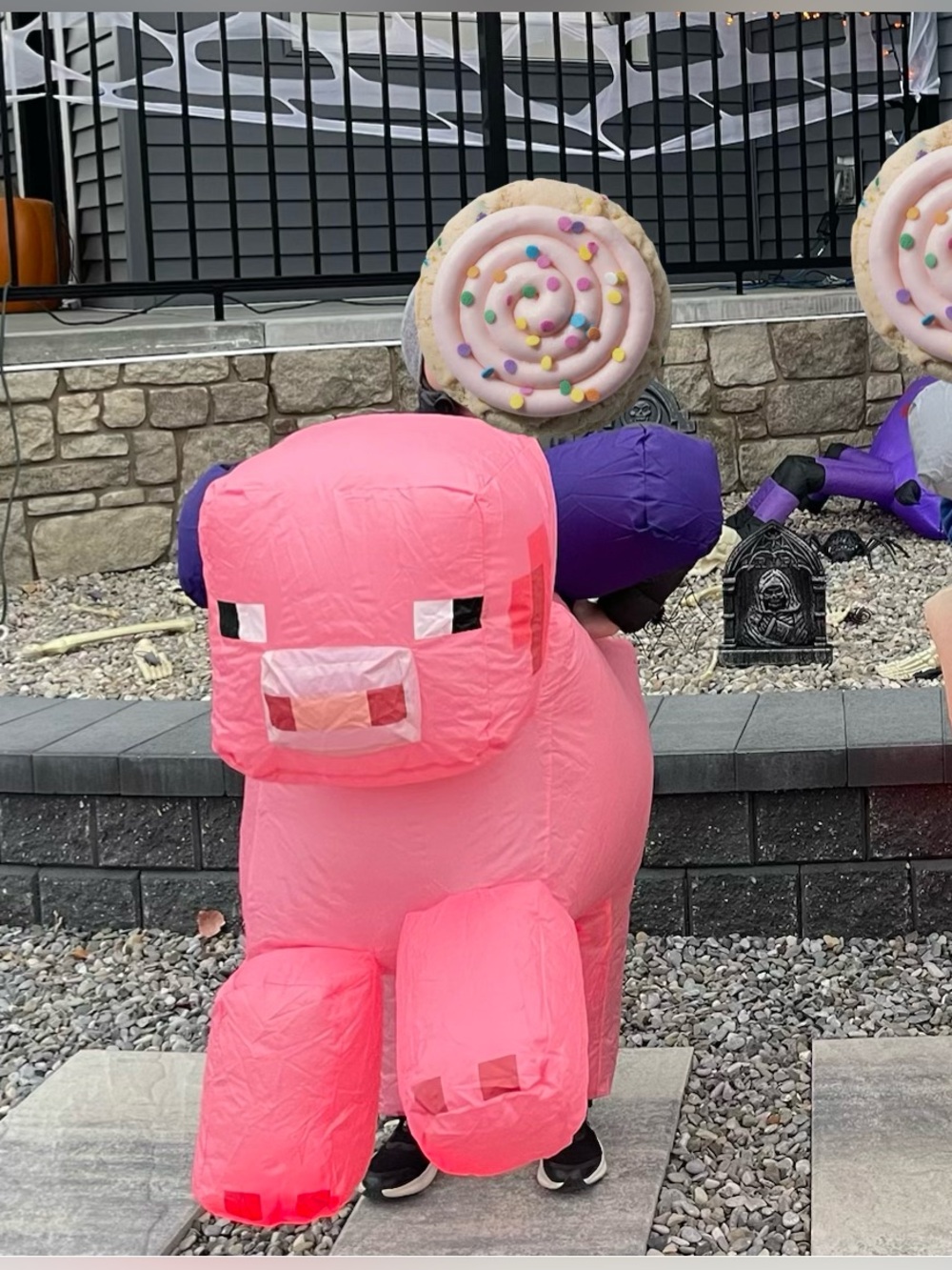 Kids Pink Pig Costume Ride-On - Picture 2 of 2
